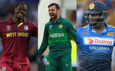 Carlos Braithwate, Shoaib Malik, Angelo Mathews