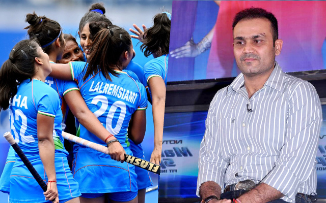 Virender Sehwag and India Women Hockey Team