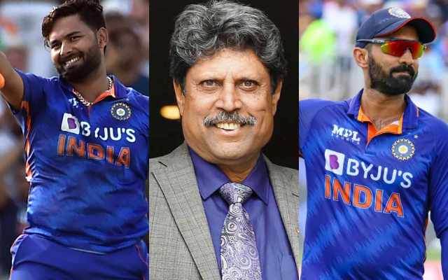 Rishabh Pant-Kapil Dev-Dinesh Karthik