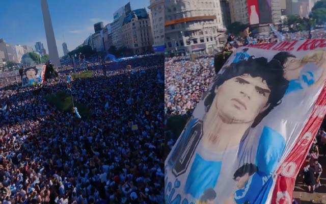 Argentina Fans celebration in Buenos Aires