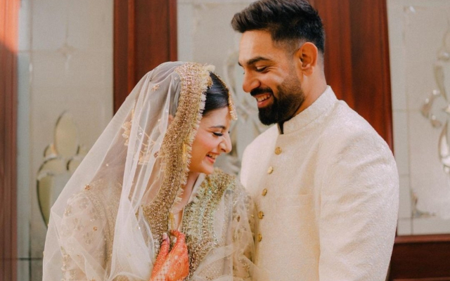 Haris Rauf's adorable moments with wife as duo tie knot in Islamabad