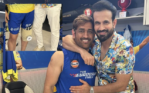 Irfan Pathan with MS Dhoni