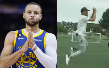Steph Curry with the 'SIU'