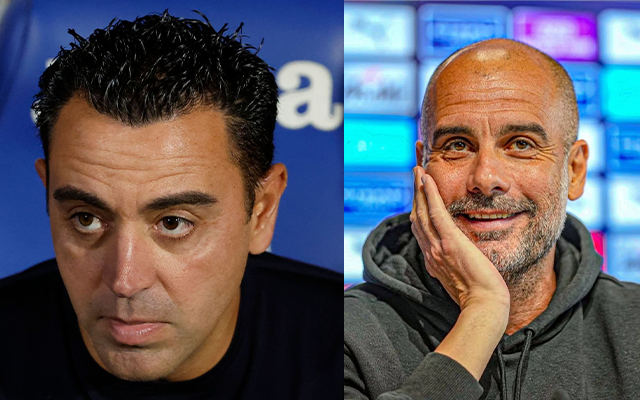 Xavi and Pep Guardiola