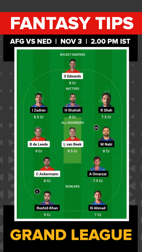 AFG vs NED Dream11 Prediction