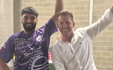 Nikhil Chaudhary and Brett Lee