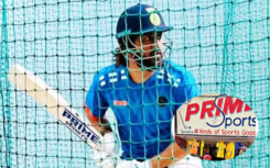 Picture of MS Dhoni using 'Prime Sports' sticker on his bat goes viral