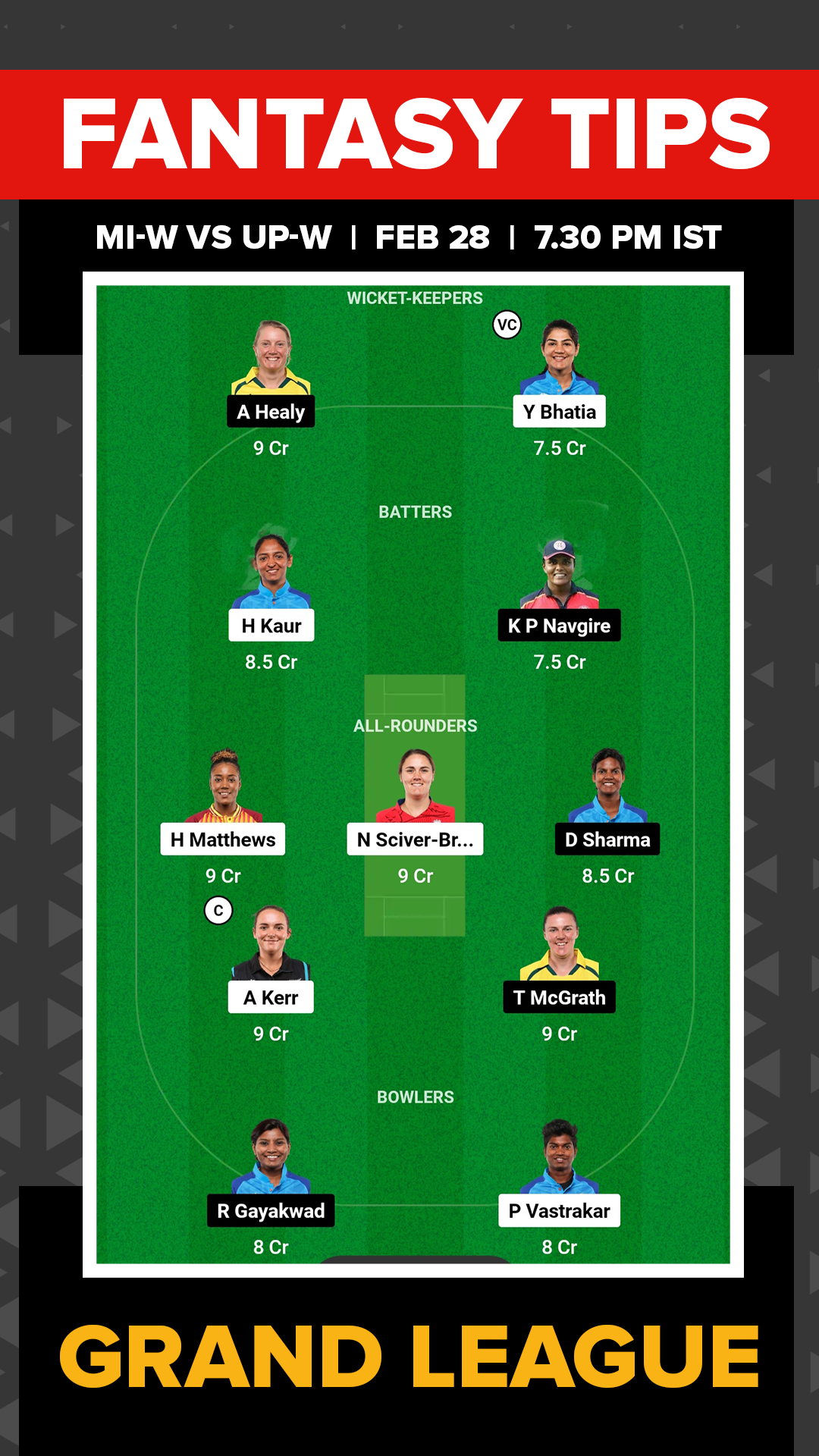 MUM-W vs UP-W Dream11